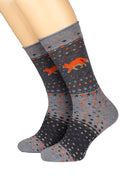 Crönert Socken Fuchs auf grau