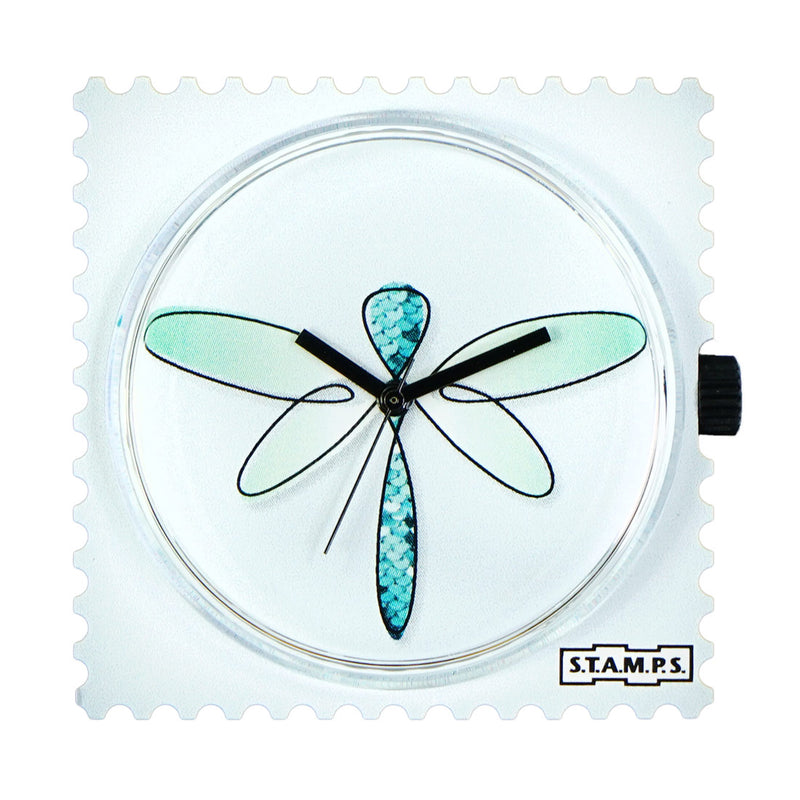 Stamps Uhr kleine Libelle