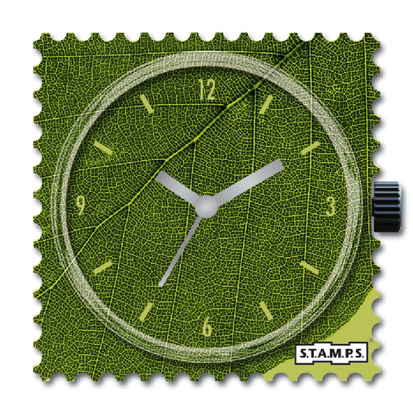 Stamps Zifferblatt grünes Blatt