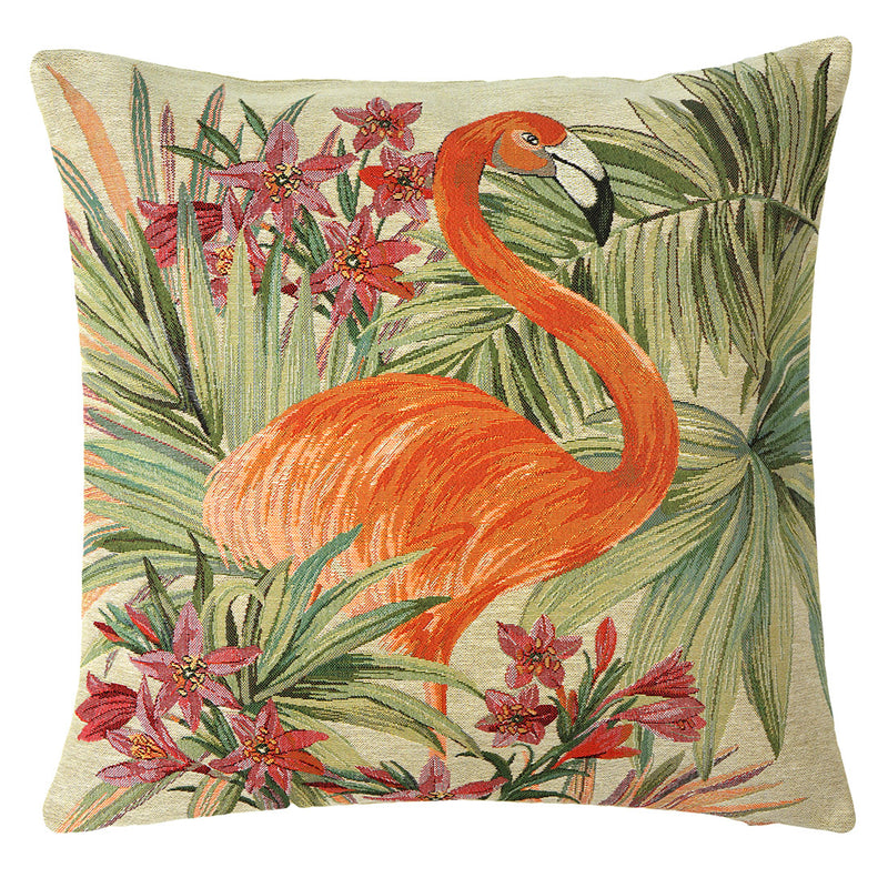 Kissenhülle 45 x 45 cm Flamingo Gobelin