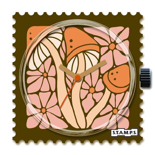Stamps Uhr Grow Pilze und Blüten