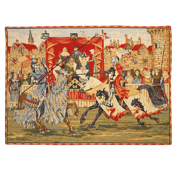 Wandbehang mit mittelalterlicher Turnierszene