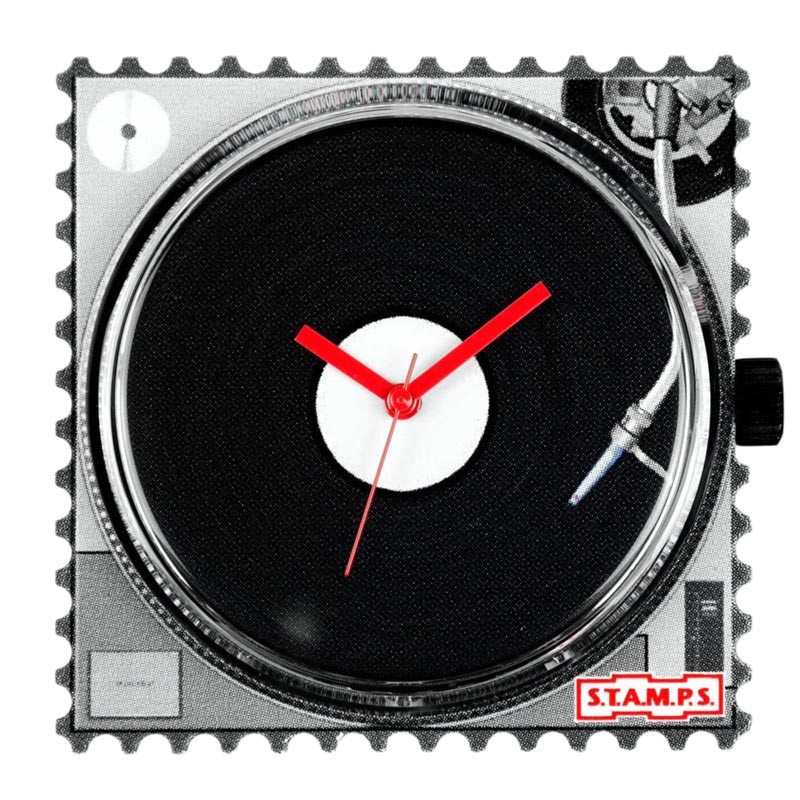 Stamps Uhr Zifferblatt DJ - Plattenspieler