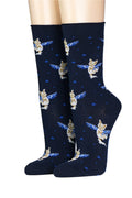 Crönert Socken mit Rollrand Flying Cats