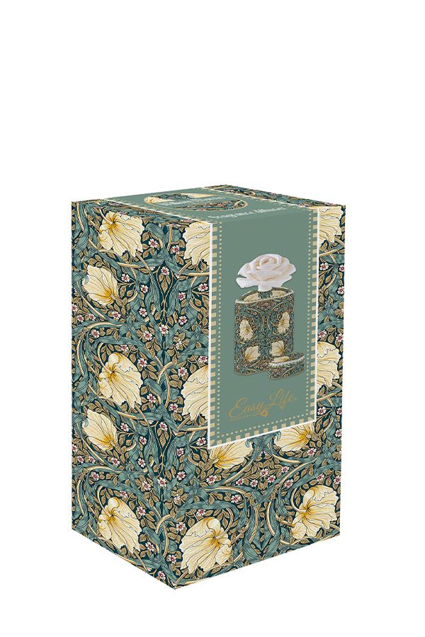 Easy Life Porzellan-Diffuser mit Sola Holzblume für 400 ml Raumduft - William Morris grün