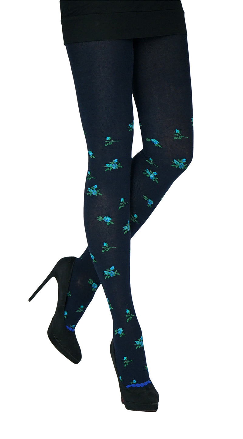 Strumpfhose Blume Blau 72603