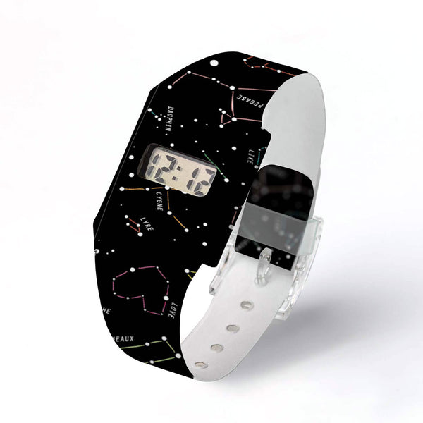 Pappwatch digitale Armbanduhr aus Tyvek® - Constellation