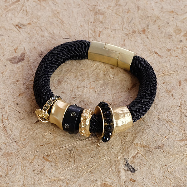 Lizas Armband schwarz gold
