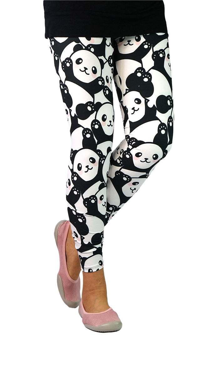 Crönert bedruckte Legging Katzen, Hunde und Pandas 78601