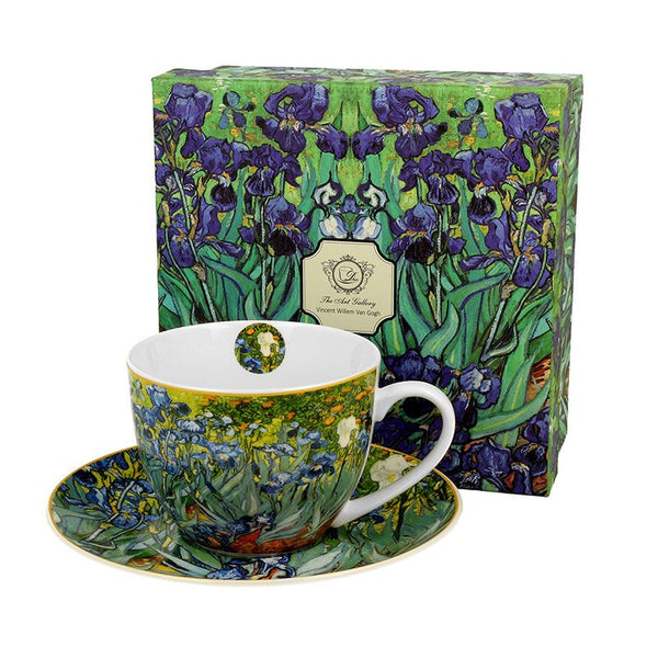 Tasse Gedeck mit Iris Schwertlilien Van Gogh