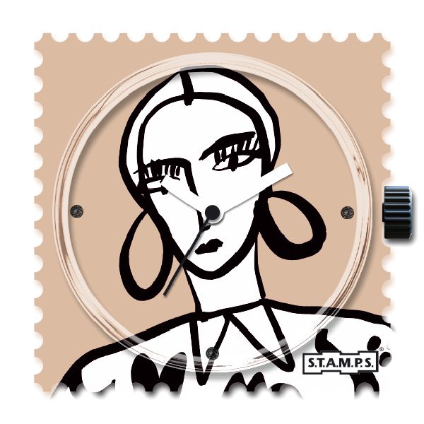 Stamps Uhr Zeichnung Madam