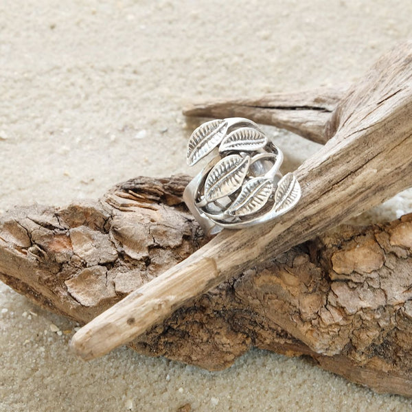 Roberto Leonardi Ring Silber mit Blättern