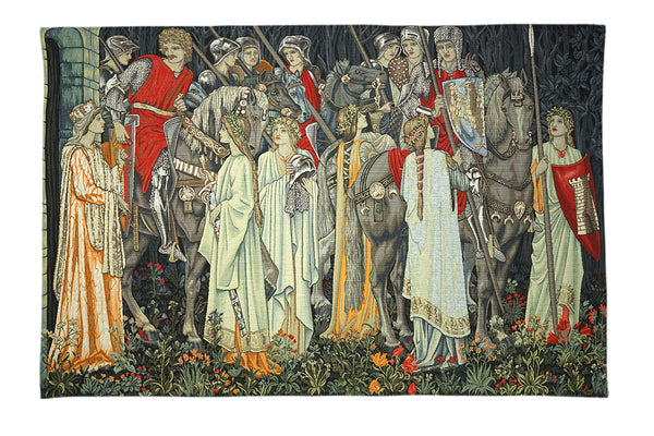 Belgian Tapestries Wandbehang Gobelin Die Suche nach dem heiligen Gral 110 x 67 cm