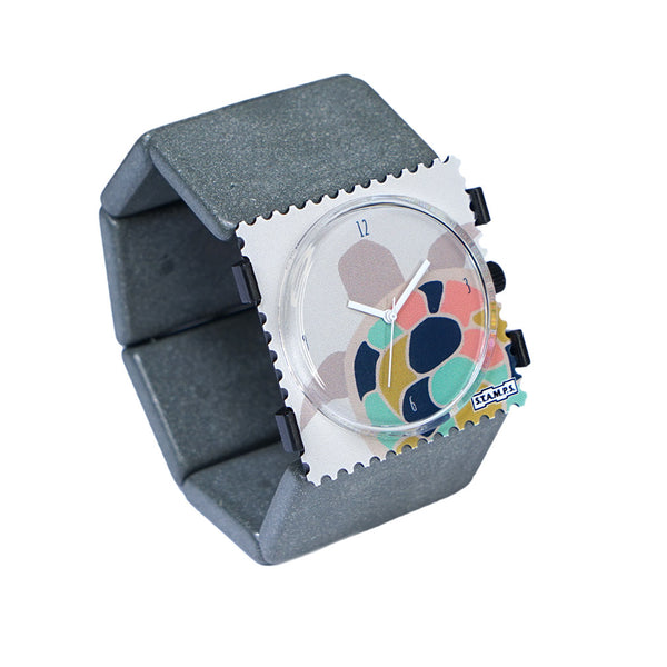 Stamps Uhr Seaturtle auf Tetra grau