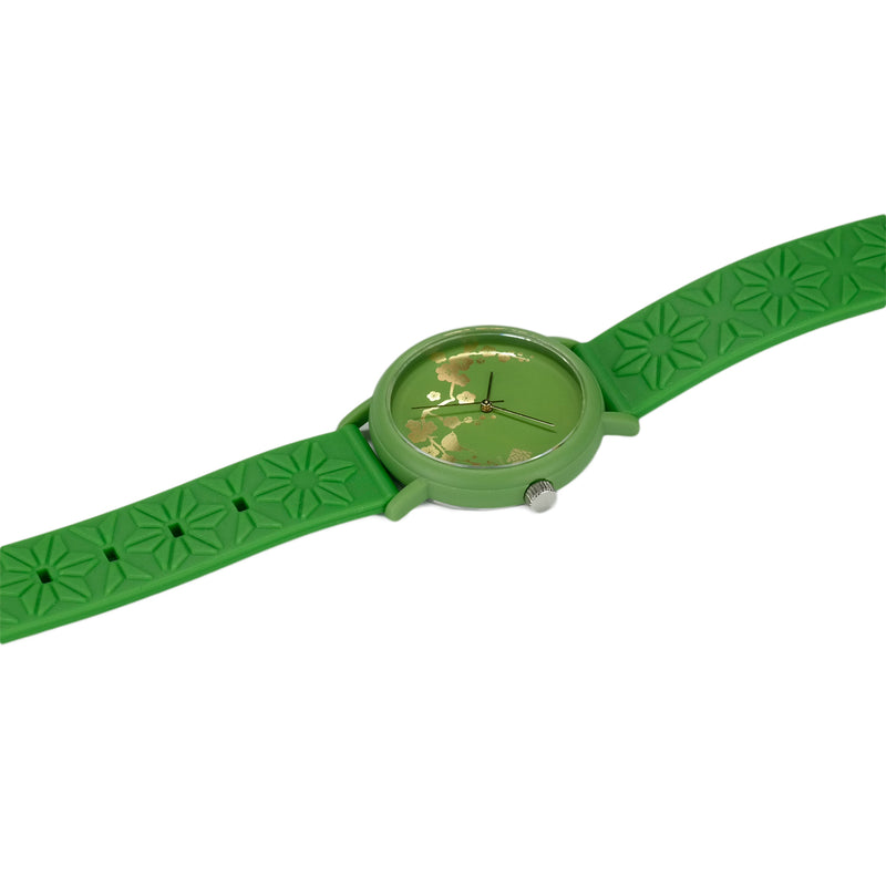 Kaoru - Duftuhr mit Silikonarmband - Matcha - grün