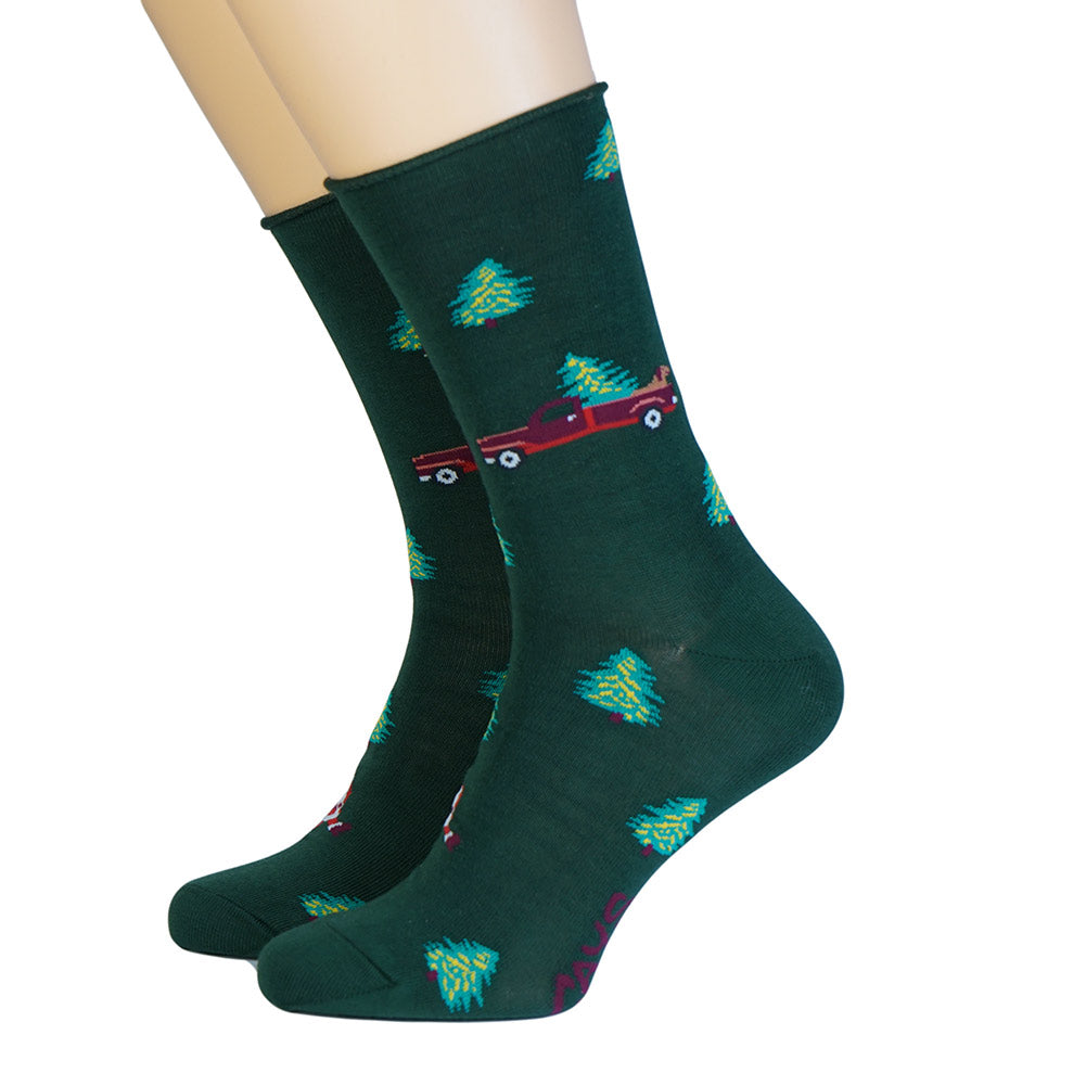 CRÖNERT Herrensocken mit Rollrand Santas Car 27407 Crönert