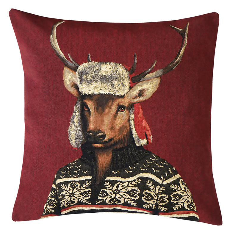 Kissenhülle hirsch mütze 45 x 45 cm