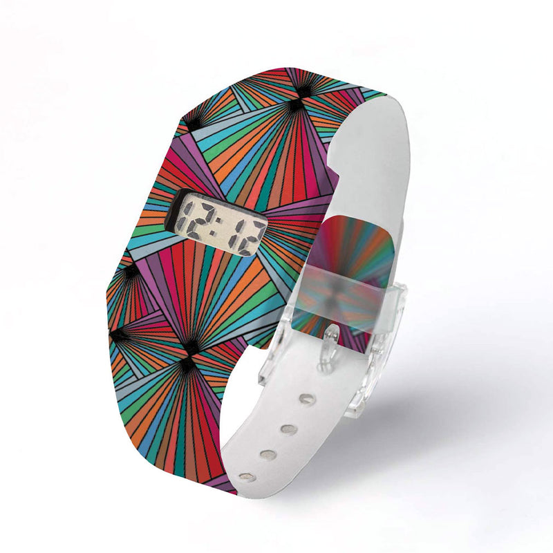 Pappwatch digitale Armbanduhr aus Tyvek® - Lampion