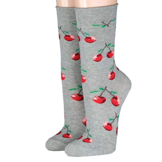 Crönert Socken Kirschen Grau 