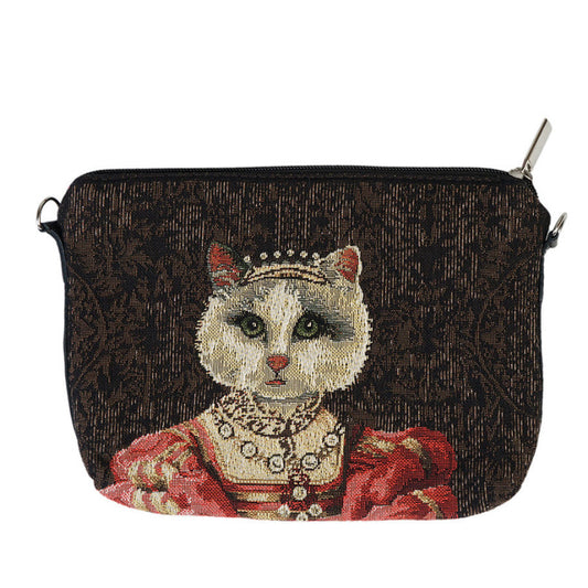 kleine Gobelin Tasche 22 x 17 cm Katzenmotiv