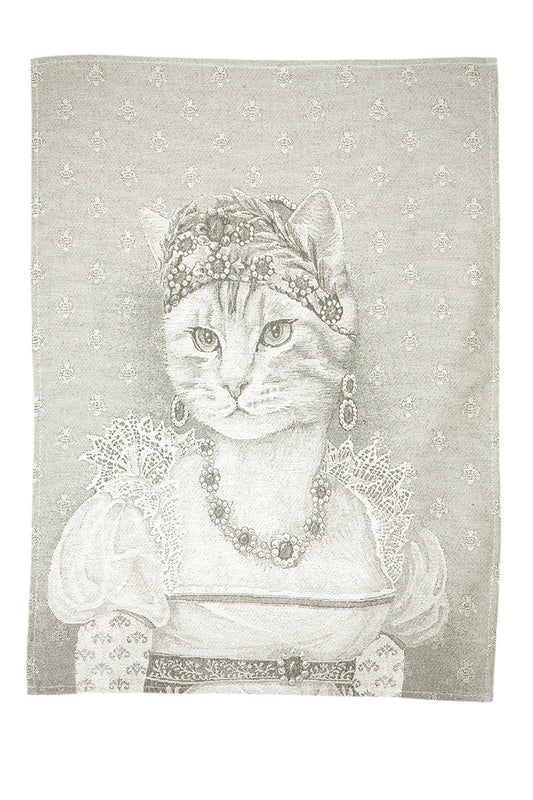 Geschirrtuch Katze Grau 50 x 65 cm