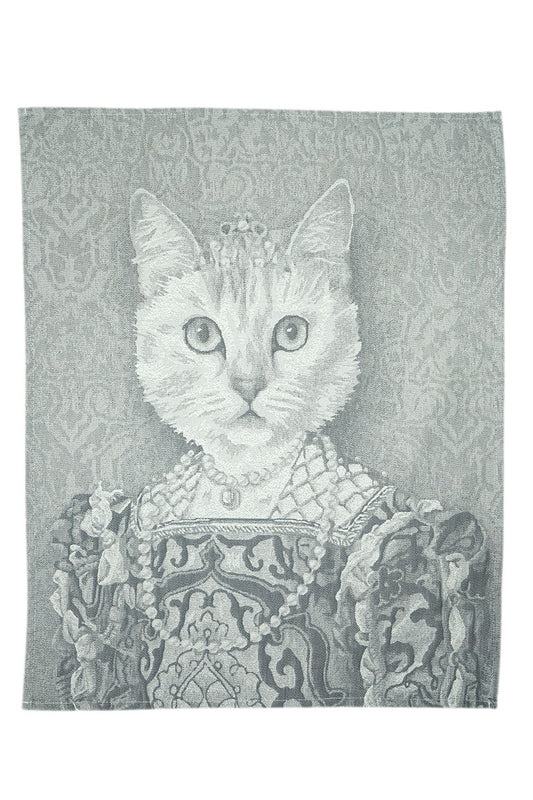 Geschirrtuch Katze mt Krone