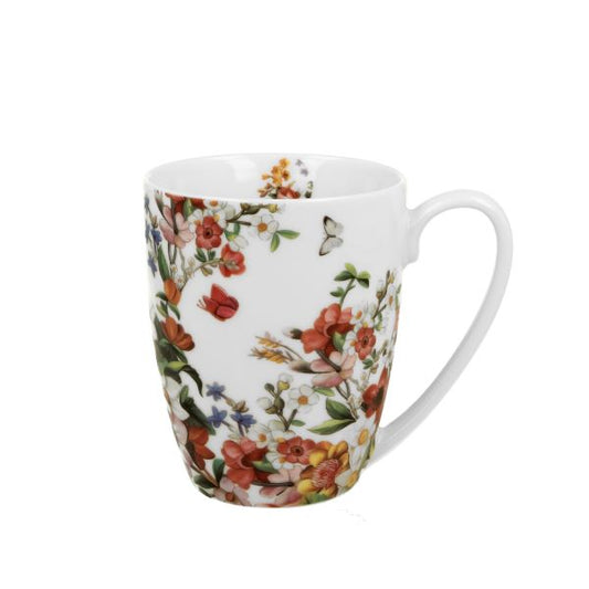 Henkelbecher Classic Vintage Flowers white DUO Porzellan