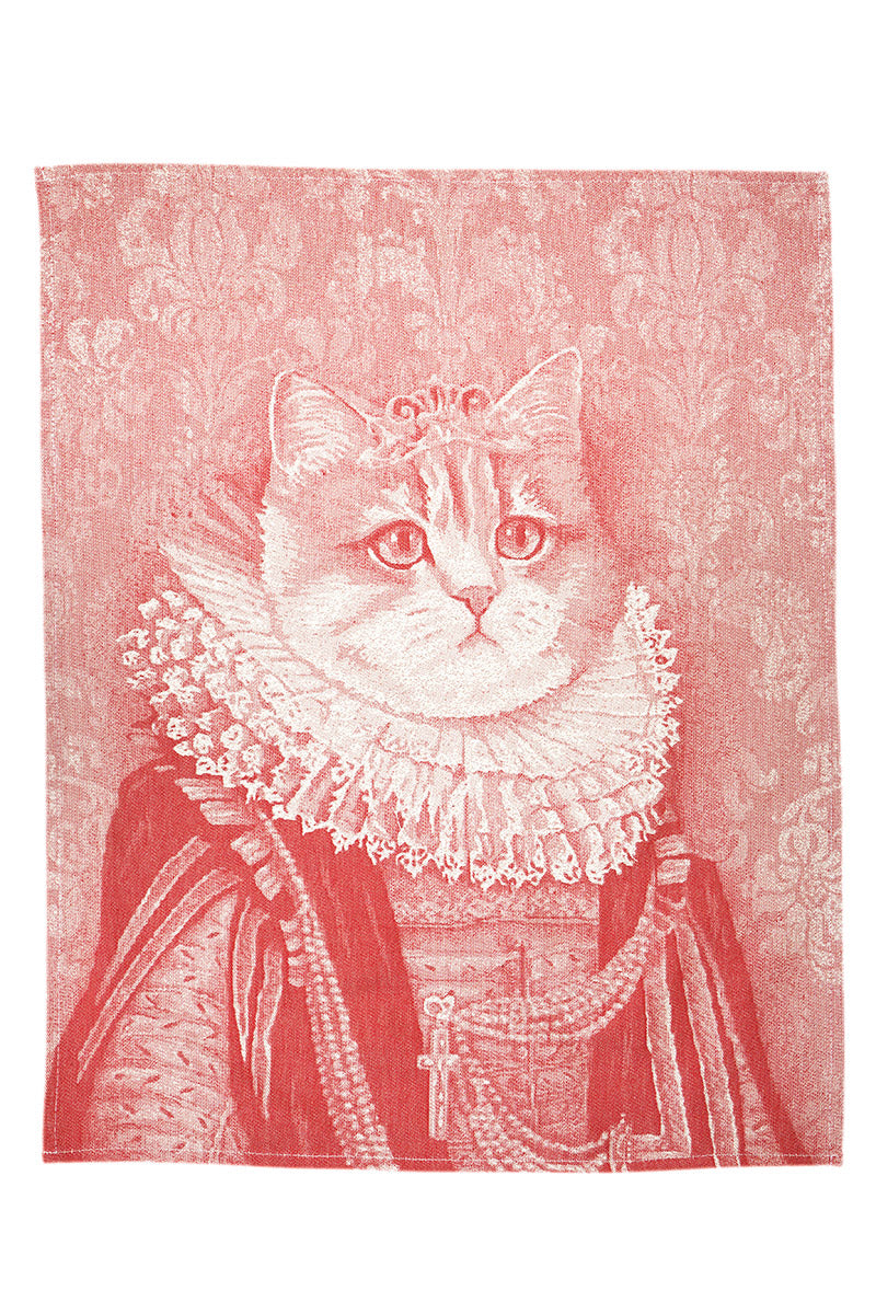 Geschirrtuch Katze Rot 50 x 65 cm