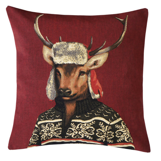 Kissenhülle hirsch mütze 45 x 45 cm