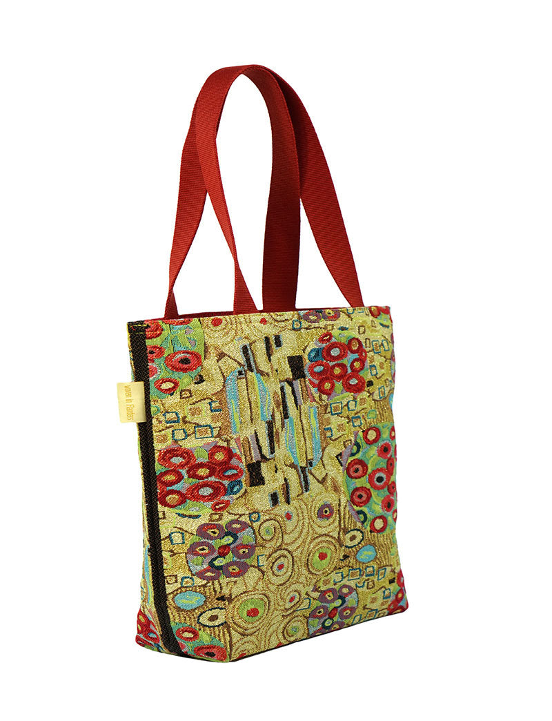Belgian Tapestrie Shopping Bag Flowers nach Gustav Klimt