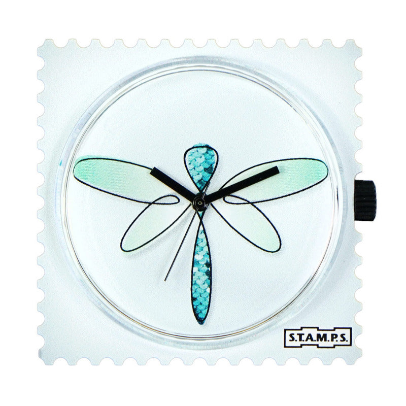 Stamps Uhr kleine Libelle