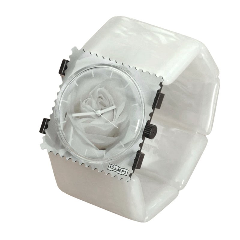 STAMPS Uhr komplett - Zifferblatt Innocence mit Belta Pearl White