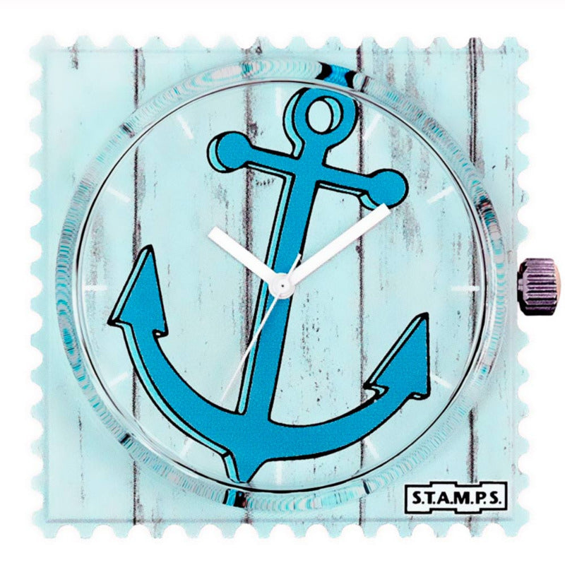 STAMPS Zifferblatt blauer Anker