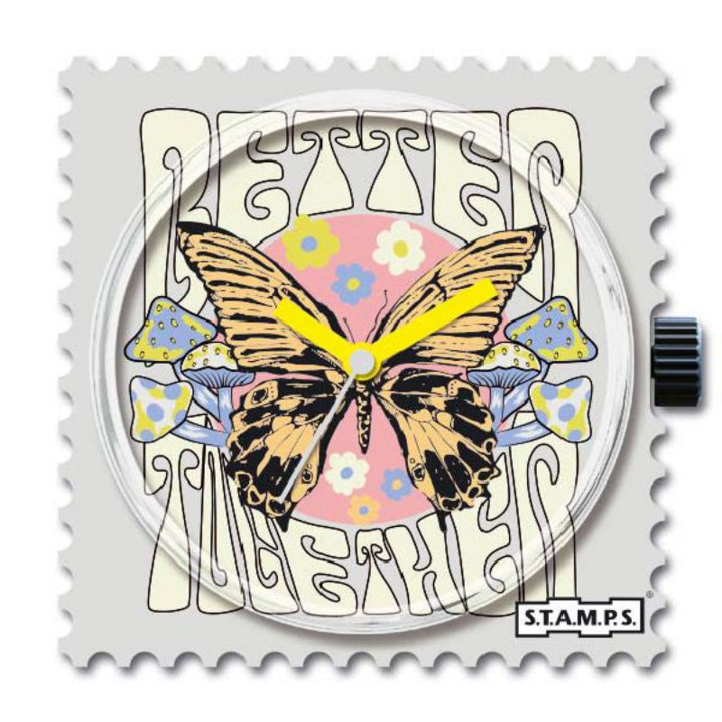 STAMPS Uhr mit Schmetterling und Schriftzug Better together
