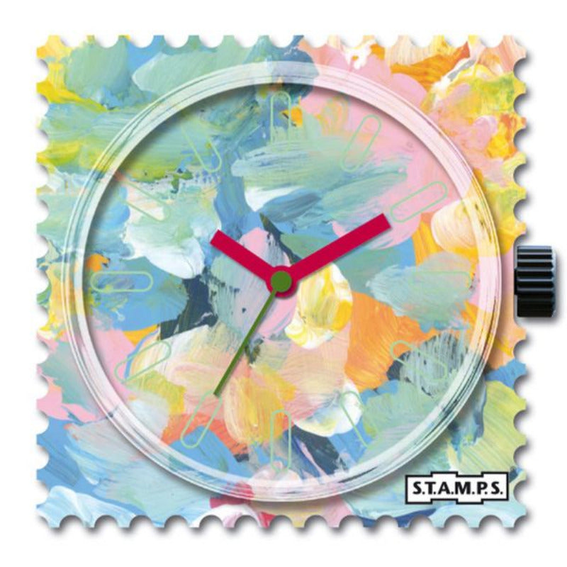 STAMPS Uhr Flor de mar abstrakte Blumen pastell