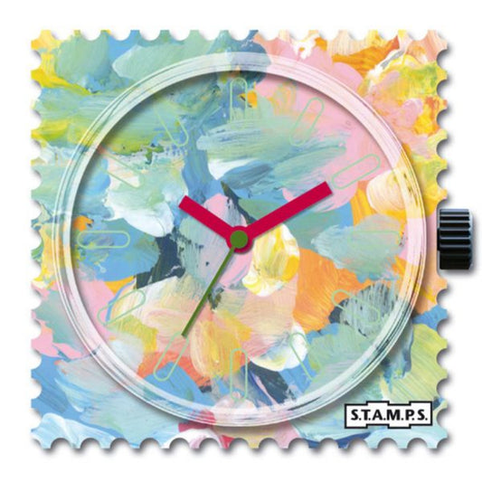 STAMPS Uhr Flor de mar abstrakte Blumen pastell