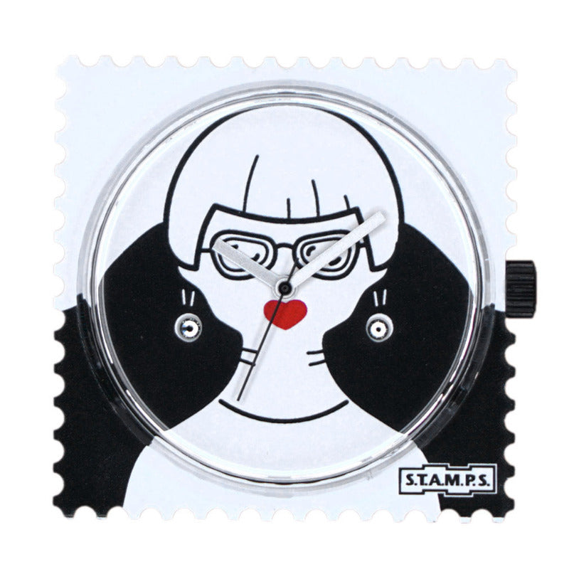 STAMPS Zifferblatt Mädchen mit Ohrringen