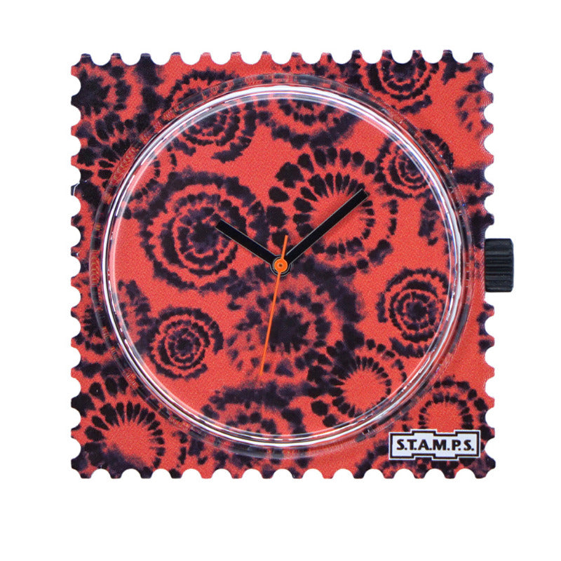 STAMPS Uhr Batik rot