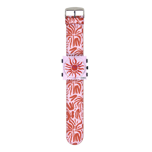 STAMPS Damenuhr mit Muster rosa pink