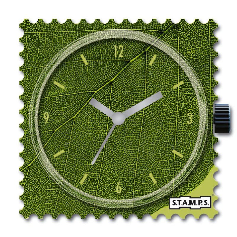 STAMPS Zifferblatt grünes Blatt