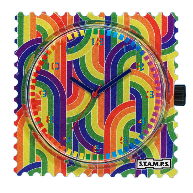 STAMPS Uhr Zifferblatt Retro Muster