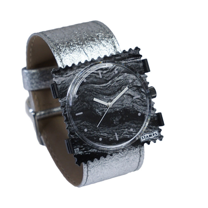 STAMPS Uhr komplett Green Line Edition Into the Woods auf Pineapple silber