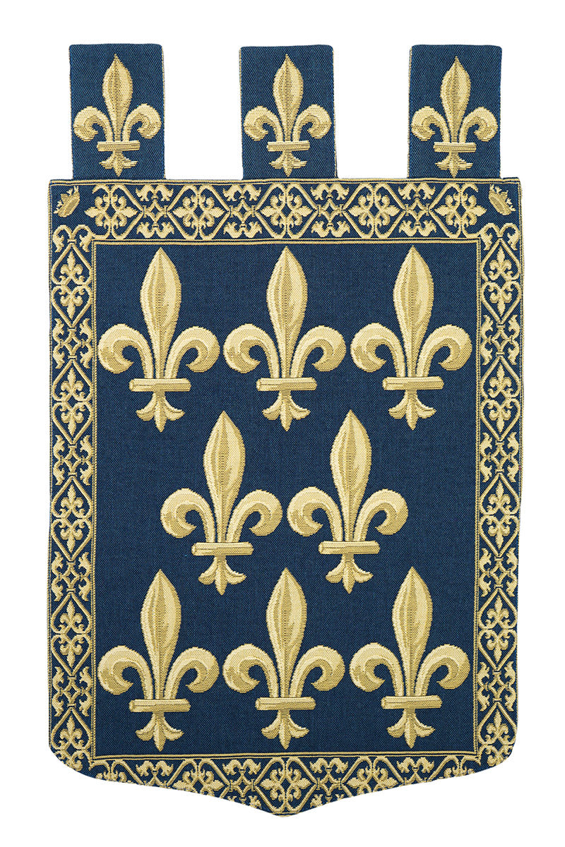 Wandbehnag Wappen Gobelin Schlaufen 45 x 75 cm