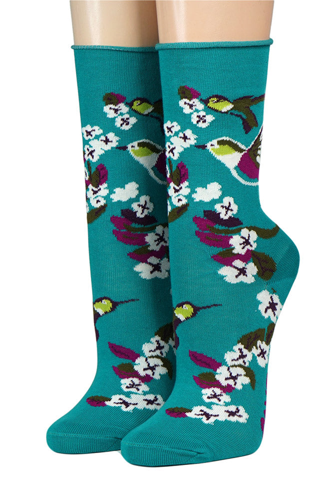 Crönert Socken Türkis Blüten