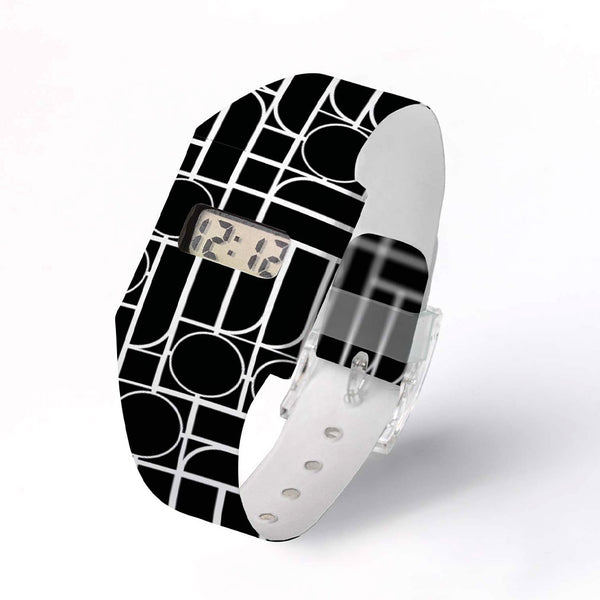 Pappwatch digitale Armbanduhr aus Tyvek® - Bauhaus Black