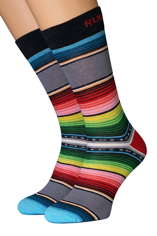 Ruban Rouge Herrensocken Regenbogen Streifen 40/45