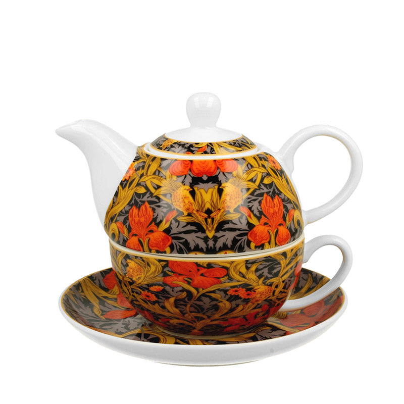 Tea for one William Morris ORANGE IRISES