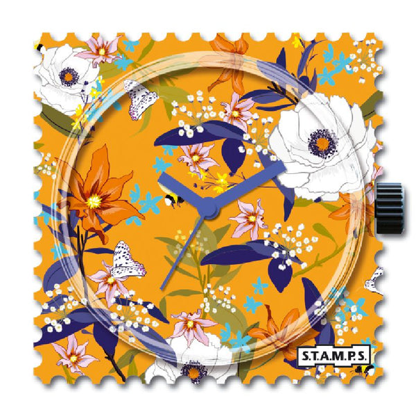 STAMPS Uhr Zifferblatt Blumenwiese