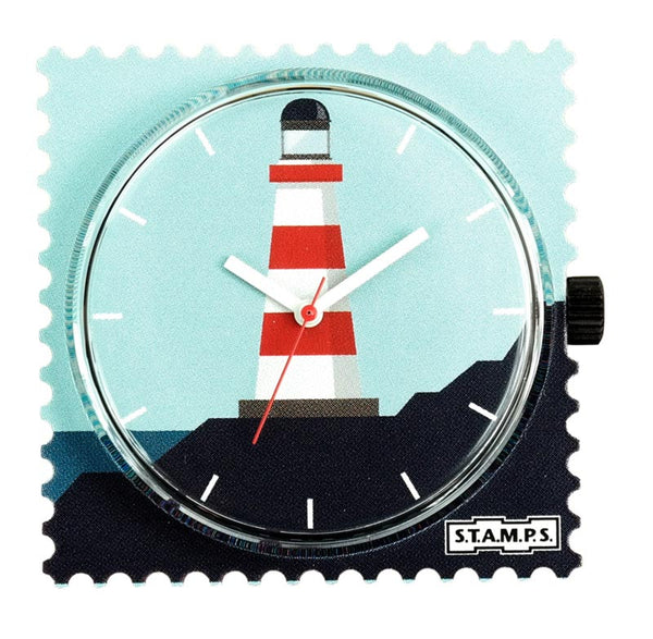 STAMPS Uhr Zifferblatt Sea Light Leuchtturm