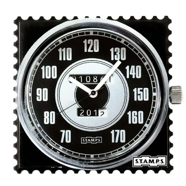 Stamps schwarzes Zifferblatt wasserfest